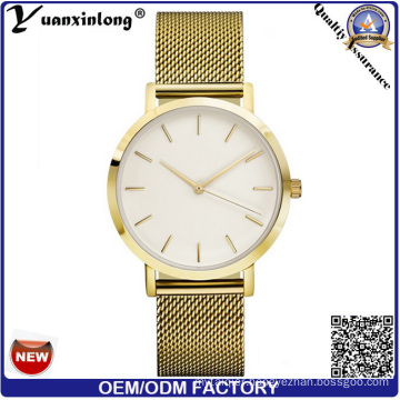 Yxl-095 New Style Hottest Mesh Steel Strap Watch Men′s Watch Custom Design OEM Gold Plated Luxury Watch Wholesale Factory